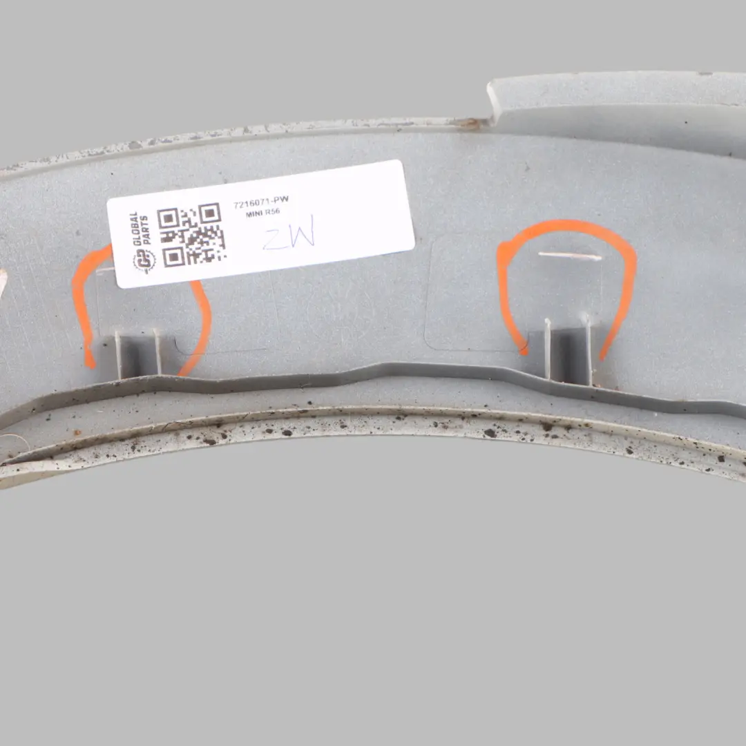 Arch Front Left N/S Pepper White 7208425 to Mini Cooper R56 R57 LCI Cover Wheel with Part number 7216070 Mini Cooper R56 R57 LCI Cover Wheel Arch Front Left N/S Pepper White 7208425 - SKU 7216071-PW - Part number 7216070