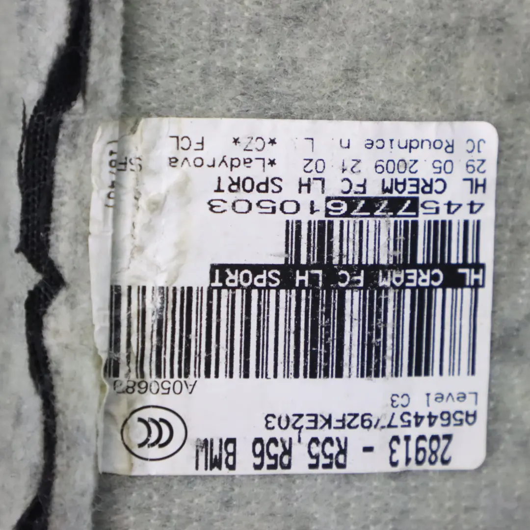 Gauche Sport Housse siège demi-cuir crème blanc pour Mini Cooper R56 R57 Avant à propos du numéro de pièce 7233759 Mini Cooper R56 R57 Avant Gauche Sport Housse siège demi-cuir crème blanc - SKU 7233759 - Numéro de pièce 7233759