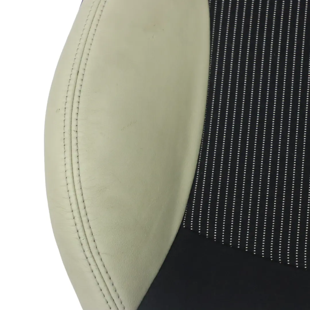 Front Left N/S Sport Seat Cover Half Leather Cream White to Mini Cooper R56 R57 with Part number 7233759 Mini Cooper R56 R57 Front Left N/S Sport Seat Cover Half Leather Cream White - SKU 7233759 - Part number 7233759