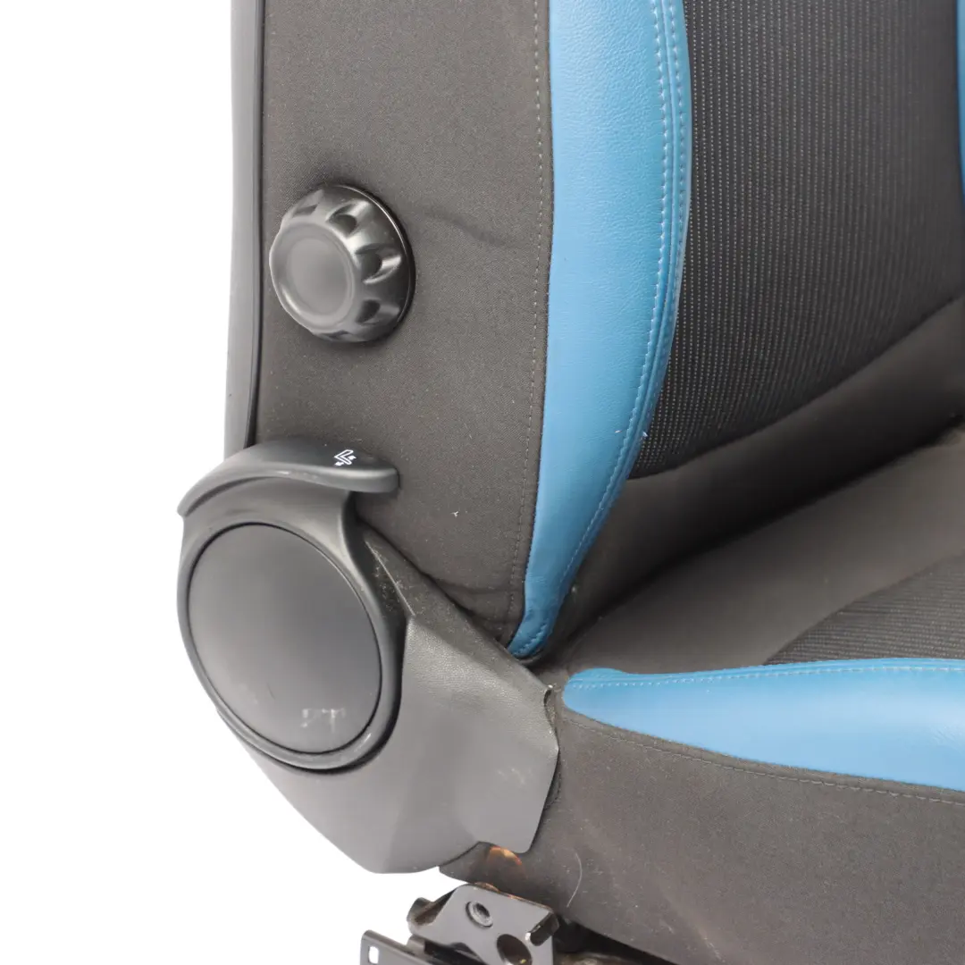 Sedile Sportivo SX Resto Tessuto Pelle Blu per Mini Cooper One R55 R56 R57 con numero di parte 7242357 Mini Cooper One R55 R56 R57 Sedile Sportivo SX Resto Tessuto Pelle Blu - SKU 7242357 - Numero di parte 7242357