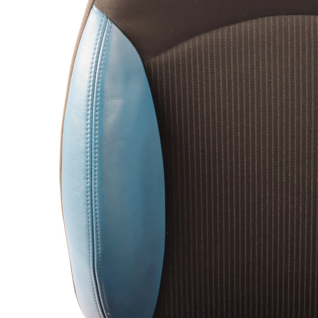 Medio Cuero Negro Azul Interior Asiento Delantero Izquierdo para Mini R56 Sport con número de pieza 7242357 Mini R56 Sport Medio Cuero Negro Azul Interior Asiento Delantero Izquierdo - SKU 7242357 - Número de pieza 7242357