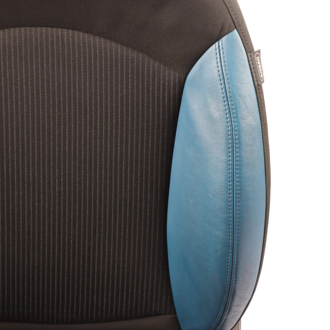 Half Leather Black Blue Interior Front Left Seat N/S to Mini Cooper R56 Sport with Part number 7242357 Mini Cooper R56 Sport Half Leather Black Blue Interior Front Left Seat N/S - SKU 7242357 - Part number 7242357