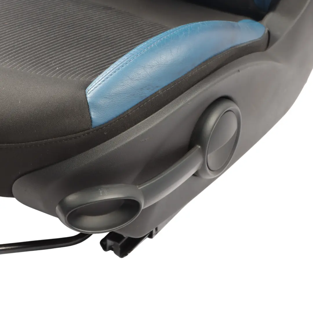 Mini Cooper R56 Sport Half Leather Black Blue Interior Front Left Seat N/S - SKU 7242357 - Part number 7242357