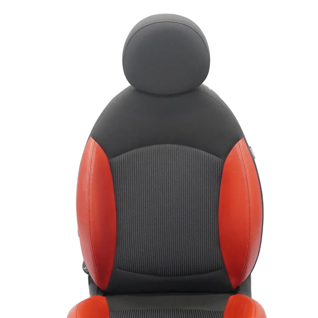  Front Seat Mini R55 R56 LCI Left N/S Sport Cloth Fabric Red Leather - SKU 7255589-3 - Part number 7255589