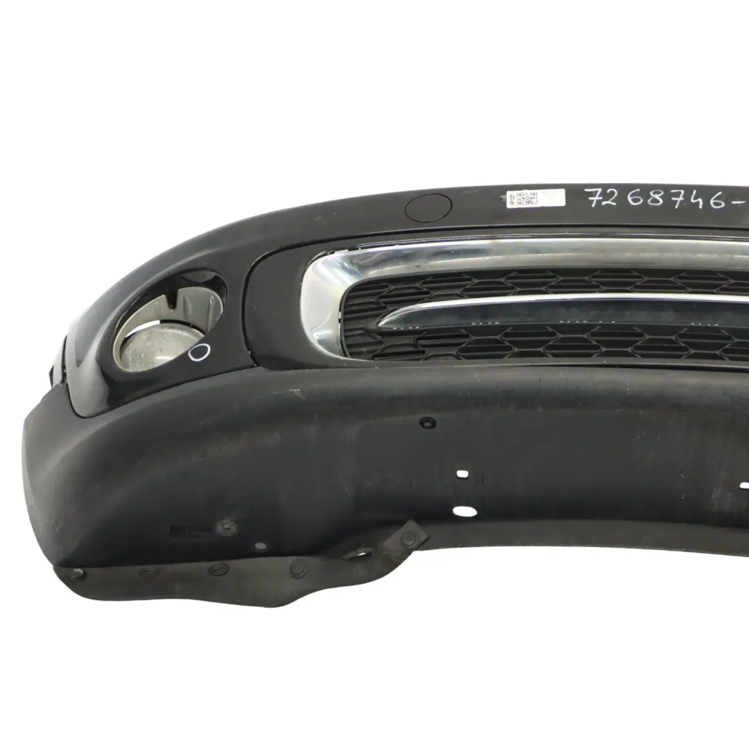 Complete Front Bumper Trim Panel Midnight Black - A94 to Mini Cooper R55 R56 LCI with Part number 7268746 Mini Cooper R55 R56 LCI Complete Front Bumper Trim Panel Midnight Black - A94 - SKU 7268746-MNB1 - Part number 7268746