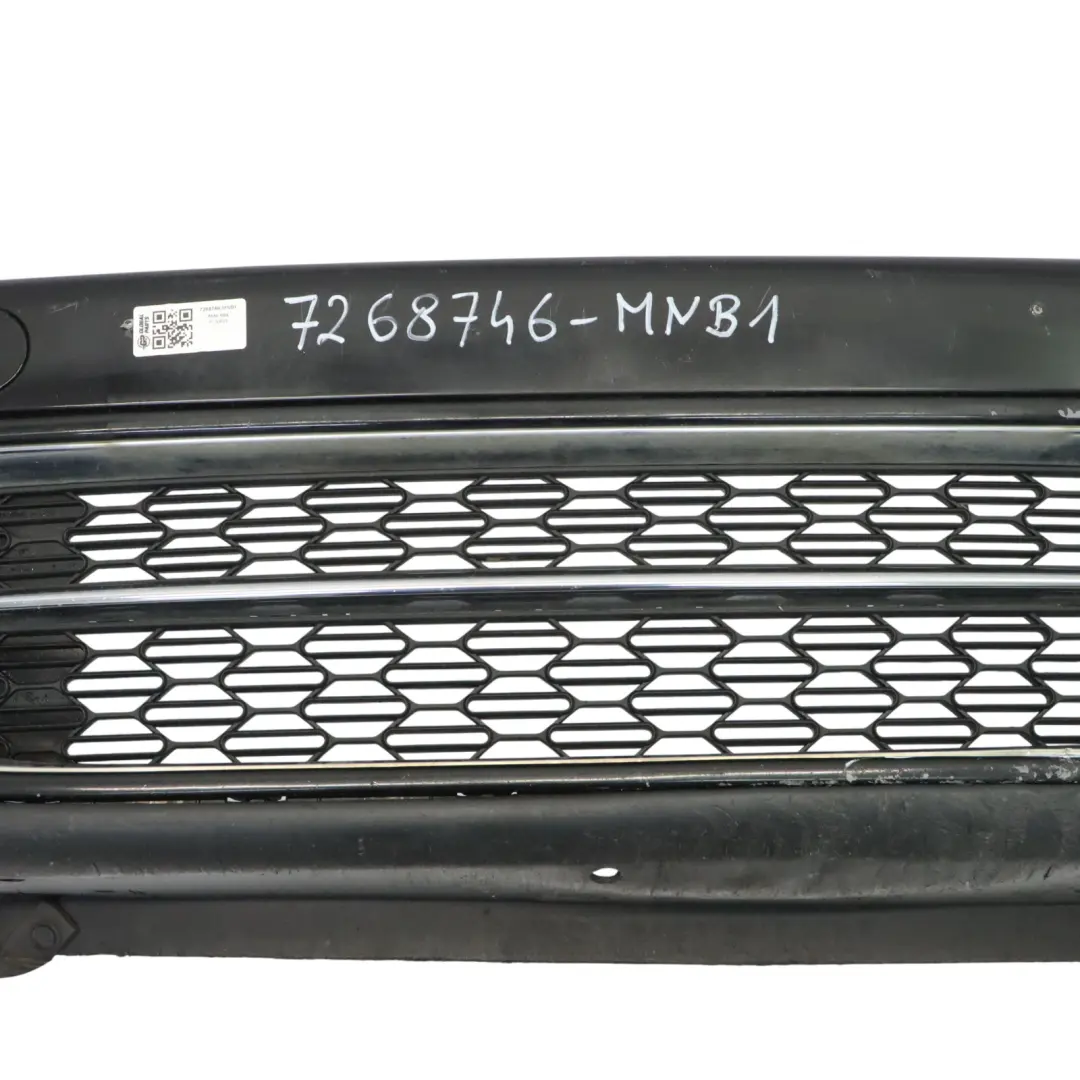 Complete Front Bumper Trim Panel Midnight Black - A94 to Mini Cooper R55 R56 LCI with Part number 7268746 Mini Cooper R55 R56 LCI Complete Front Bumper Trim Panel Midnight Black - A94 - SKU 7268746-MNB1 - Part number 7268746