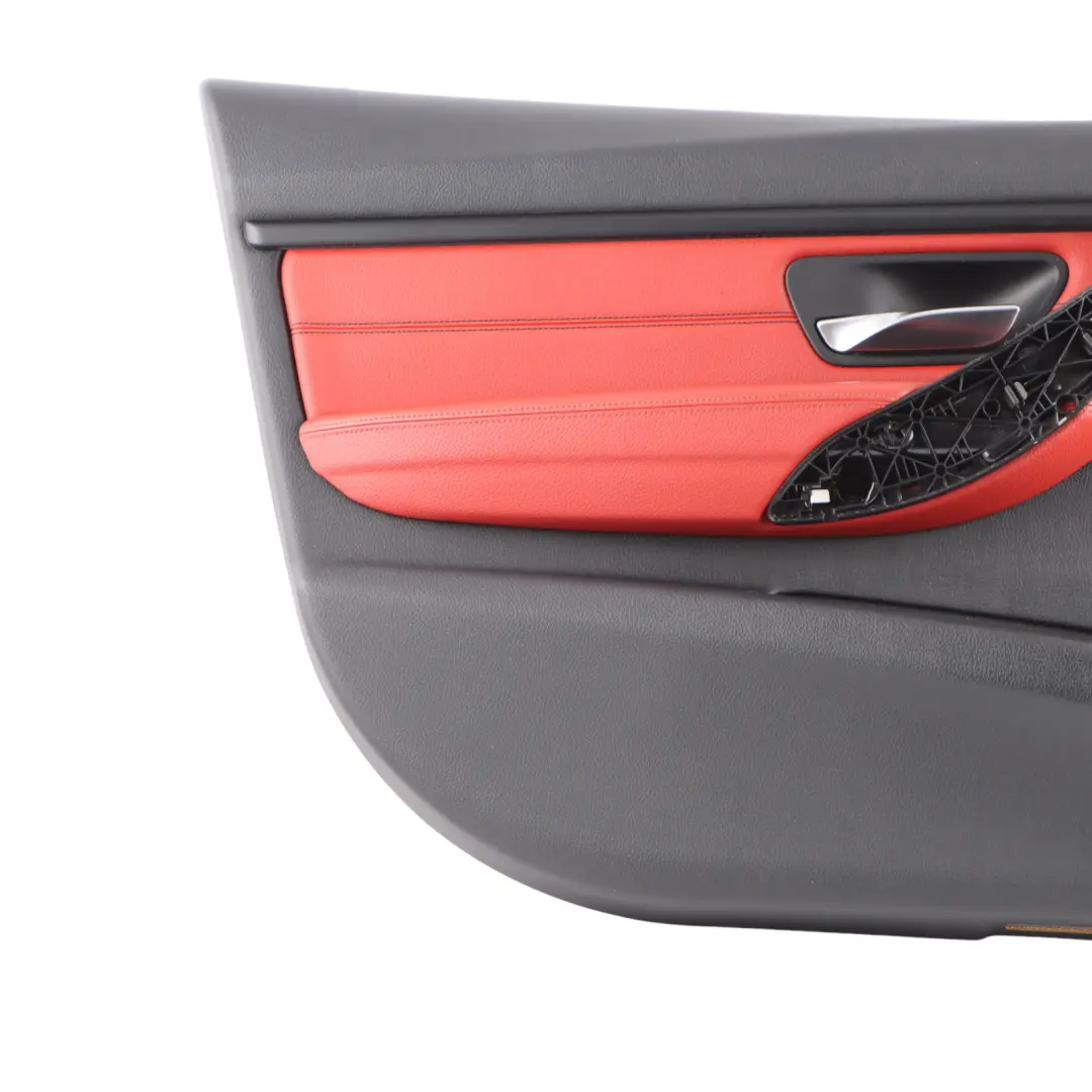 Front Left N/S Door Card Lining Panel Leather Red Black to BMW F30 F31 LCI with Part number 7279199 BMW F30 F31 LCI Front Left N/S Door Card Lining Panel Leather Red Black - SKU 7279199 - Part number 7279199