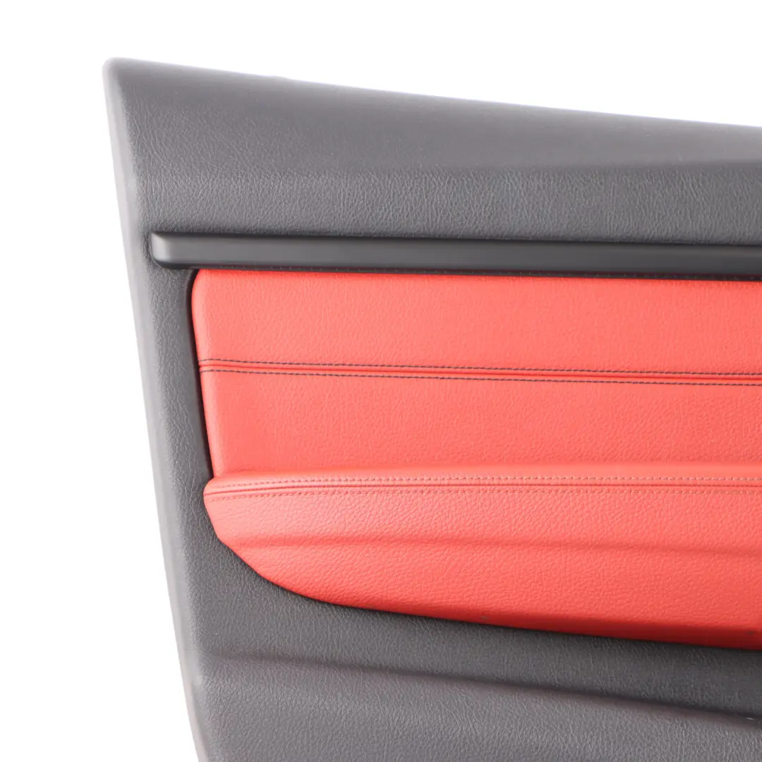 BMW F30 F31 LCI Front Left N/S Door Card Lining Panel Leather Red Black - SKU 7279199 - Part number 7279199