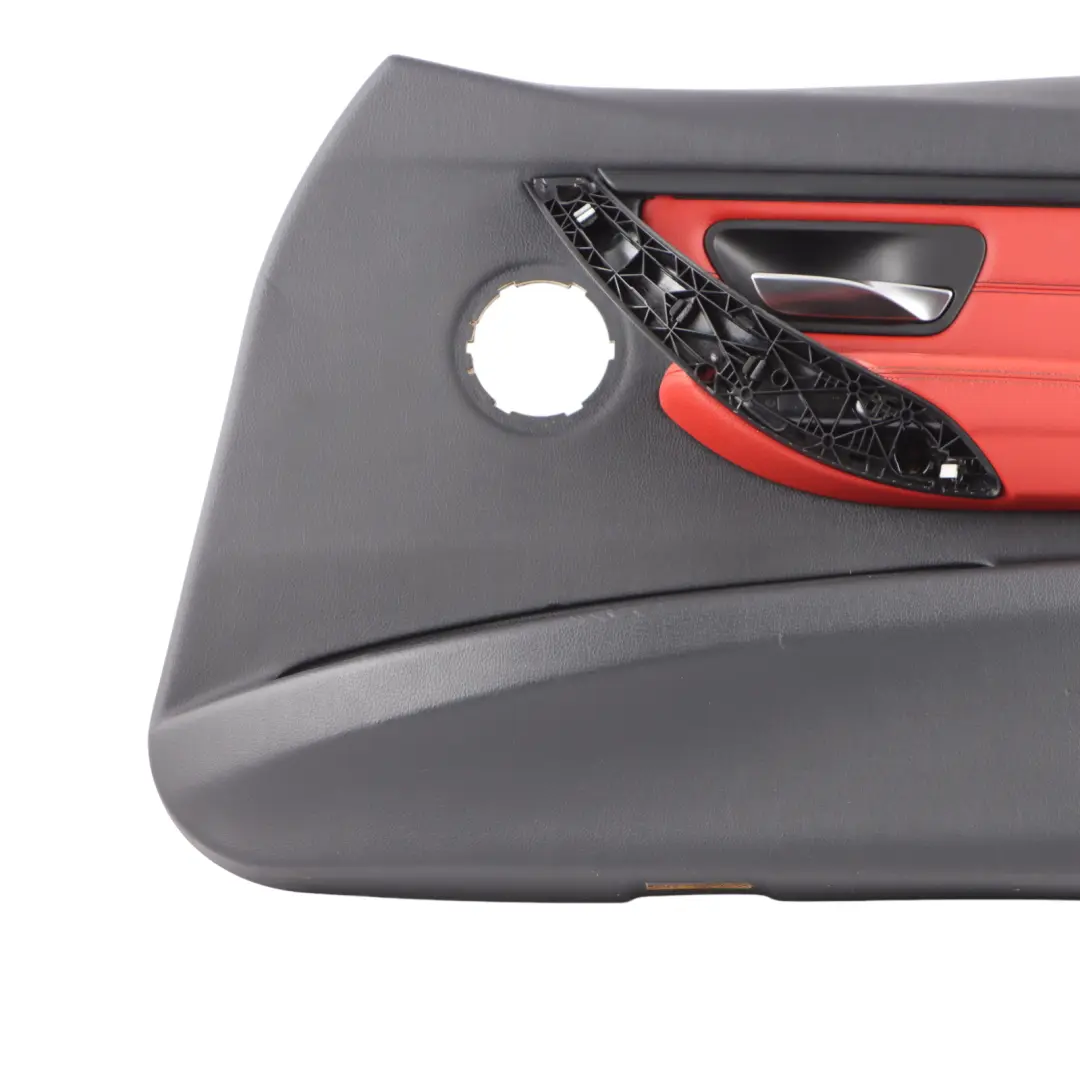 BMW 3 F30 F31 LCI Front Right O/S Door Card Lining Panel Leather Red Black - SKU 7279200-1 - Part number 7279200