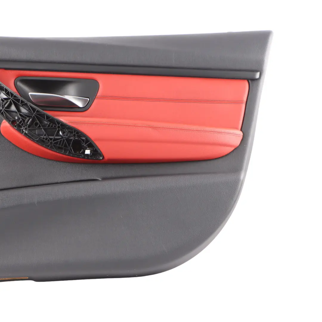 BMW 3 F30 F31 LCI Front Right O/S Door Card Lining Panel Leather Red Black - SKU 7279200-1 - Part number 7279200