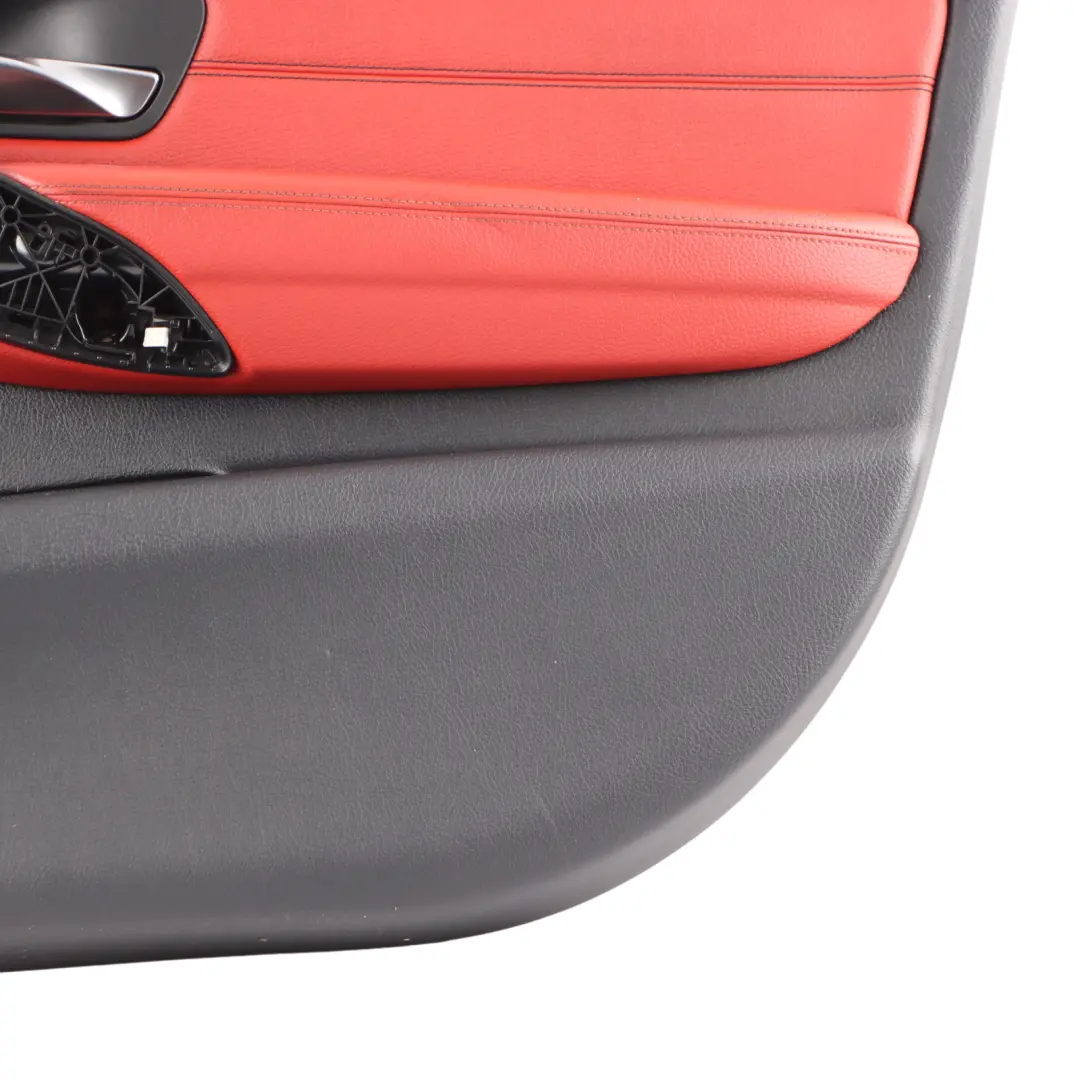 BMW 3 F30 F31 LCI Front Right O/S Door Card Lining Panel Leather Red Black - SKU 7279200-1 - Part number 7279200