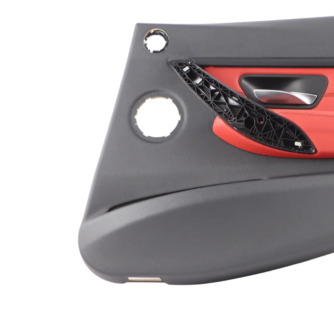 Door Card BMW F30 F31 Rear Right O/S Lining Panel Cover Leather Korall Rot Black to with Part number 7280946 Door Card BMW F30 F31 Rear Right O/S Lining Panel Cover Leather Korall Rot Black - SKU 7280946-1 - Part number 7280946