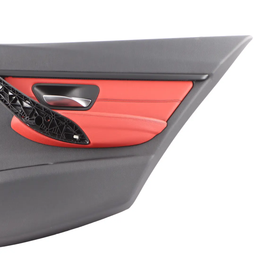  Door Card BMW F30 F31 Rear Right O/S Lining Panel Cover Leather Korall Rot Black - SKU 7280946-1 - Part number 7280946