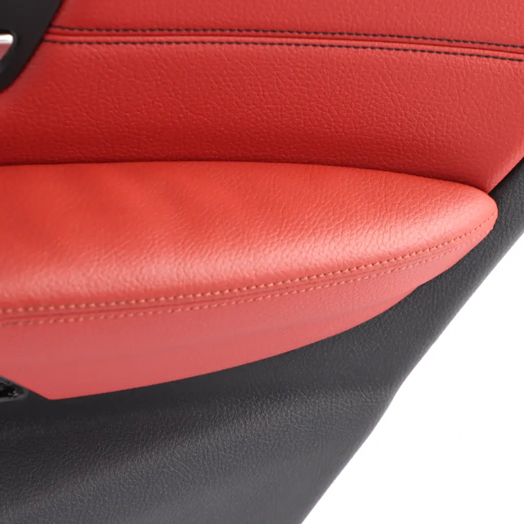 Door Card BMW F30 F31 Rear Right O/S Lining Panel Cover Leather Korall Rot Black to with Part number 7280946 Door Card BMW F30 F31 Rear Right O/S Lining Panel Cover Leather Korall Rot Black - SKU 7280946-1 - Part number 7280946
