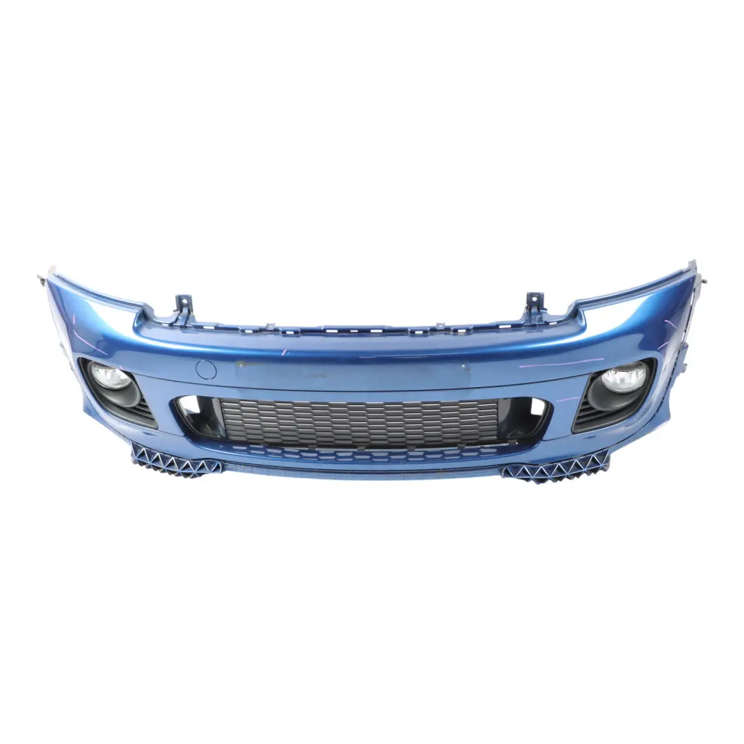 Front Bumper Trim Panel JCW Aerokit Complete Lightning Blue A63 to Mini R56 R57 LCI with Part number 7283329 Mini R56 R57 LCI Front Bumper Trim Panel JCW Aerokit Complete Lightning Blue A63 - SKU 7283329-LB - Part number 7283329