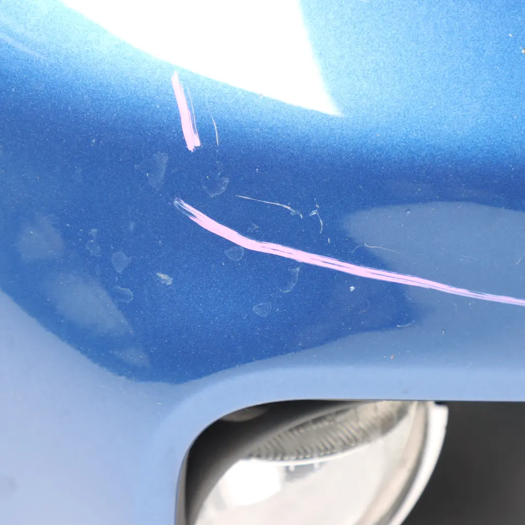 Front Bumper Trim Panel JCW Aerokit Complete Lightning Blue A63 to Mini R56 R57 LCI with Part number 7283329 Mini R56 R57 LCI Front Bumper Trim Panel JCW Aerokit Complete Lightning Blue A63 - SKU 7283329-LB - Part number 7283329