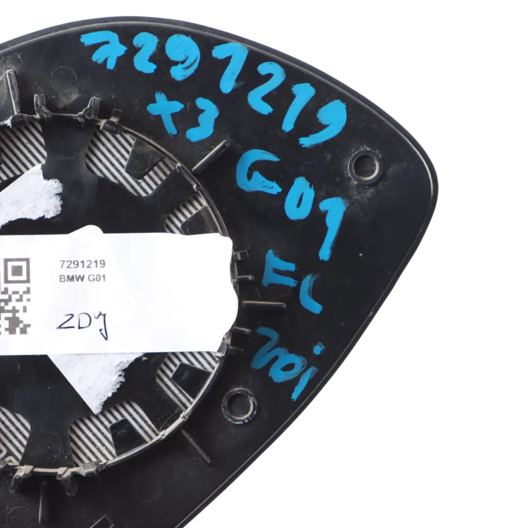 Mirror Wing Glass Heated Wide Angle Left N/S to BMW X3 G01 X4 G02 with Part number 7291219 BMW X3 G01 X4 G02 Mirror Wing Glass Heated Wide Angle Left N/S - SKU 7291219 - Part number 7291219