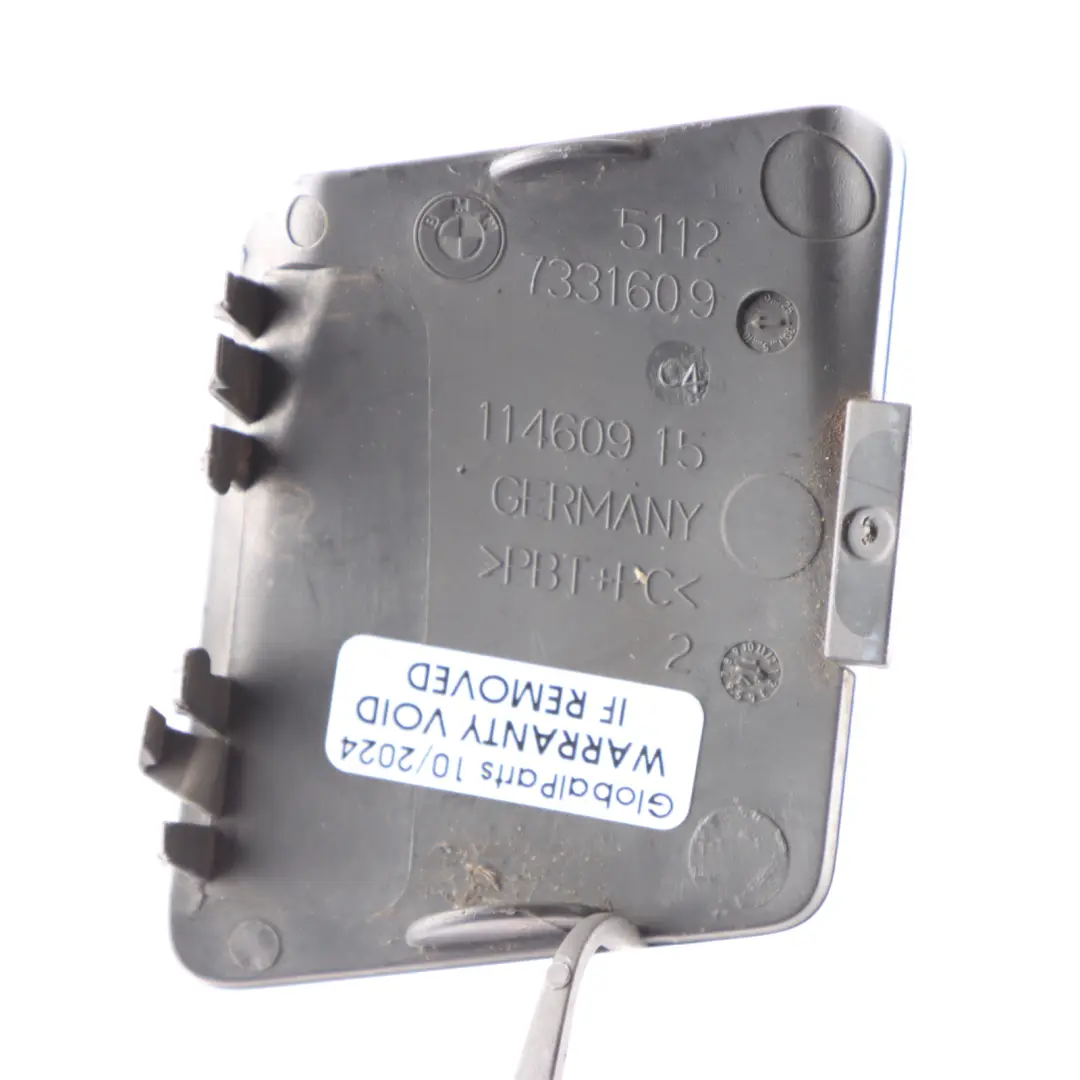 BMW F10 Tapa Gancho Remolque Trasero Gris Sophistograu A90 - SKU 7331609-SOP - Número de pieza 7331609
