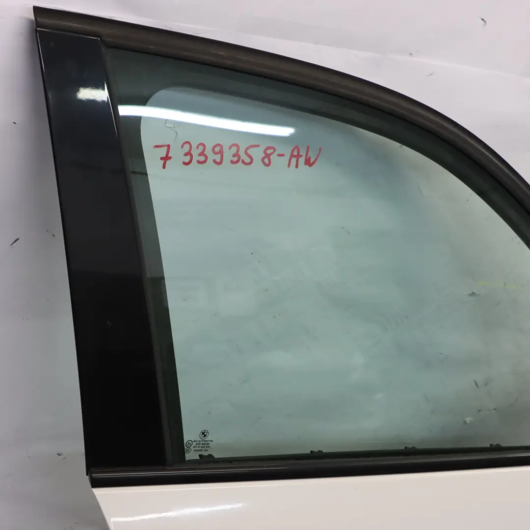 Door Front Right O/S Alpinweiss Alpine White 3 - 300 to BMW X1 E84 with Part number 7339358 BMW X1 E84 Door Front Right O/S Alpinweiss Alpine White 3 - 300 - SKU 7339358-AW - Part number 7339358