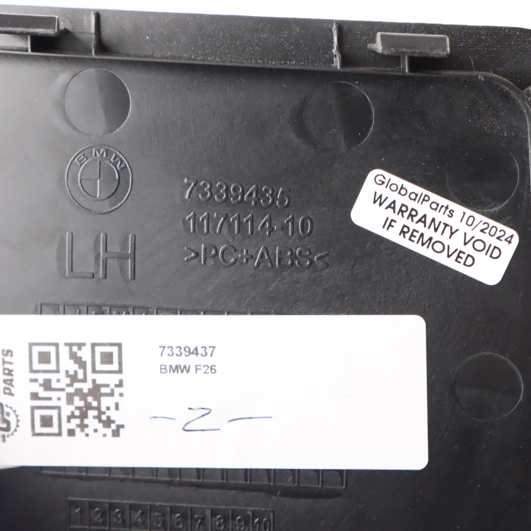 Luggage Compartment Left N/S Cover Trim Panel to BMW X4 F26 Rear with Part number 7339437 BMW X4 F26 Rear Luggage Compartment Left N/S Cover Trim Panel - SKU 7339437 - Part number 7339437