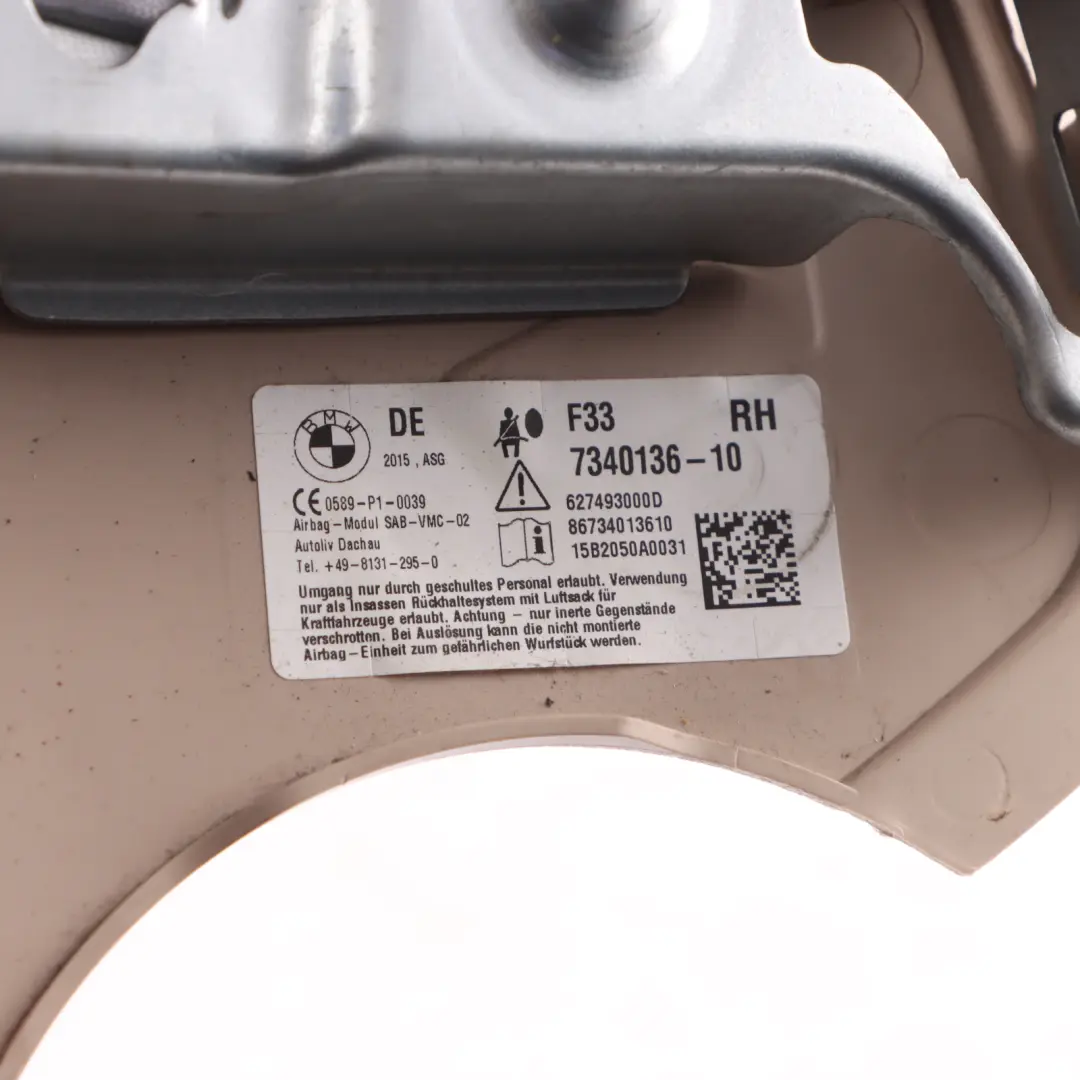 Front Side Air Module Right O/S Oyster to BMW F33 with Part number 7340136 BMW F33 Front Side Air Module Right O/S Oyster - SKU 7340136 - Part number 7340136