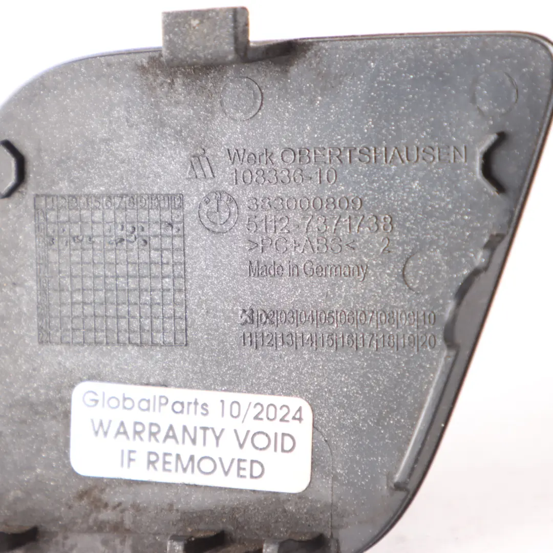 Bumper Towing Eye Hook Cover Flap Trim Glacier Silver - A83 to BMW F20 F21 LCI Rear with Part number 7371751 BMW F20 F21 LCI Rear Bumper Towing Eye Hook Cover Flap Trim Glacier Silver - A83 - SKU 7371751-GSB - Part number 7371751