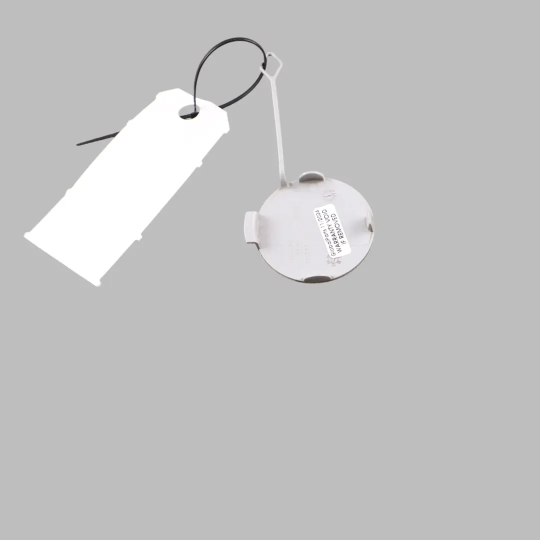 Bumper Towing Eye Hook Cover Rear Left N/S White Silver Metallic - A62 to Mini F55 with Part number 7380025 Mini F55 Bumper Towing Eye Hook Cover Rear Left N/S White Silver Metallic - A62 - SKU 7380025-WS - Part number 7380025