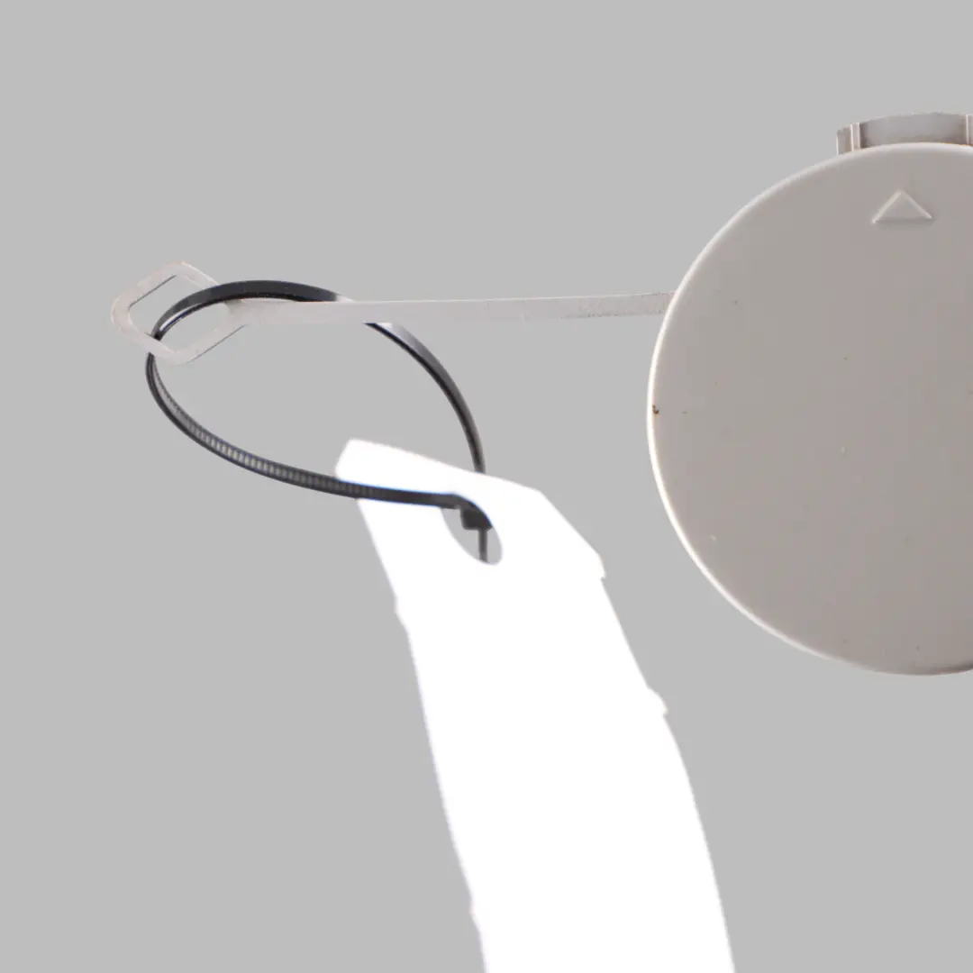 Mini F55 Bumper Towing Eye Hook Cover Rear Left N/S White Silver Metallic - A62 - SKU 7380025-WS - Part number 7380025