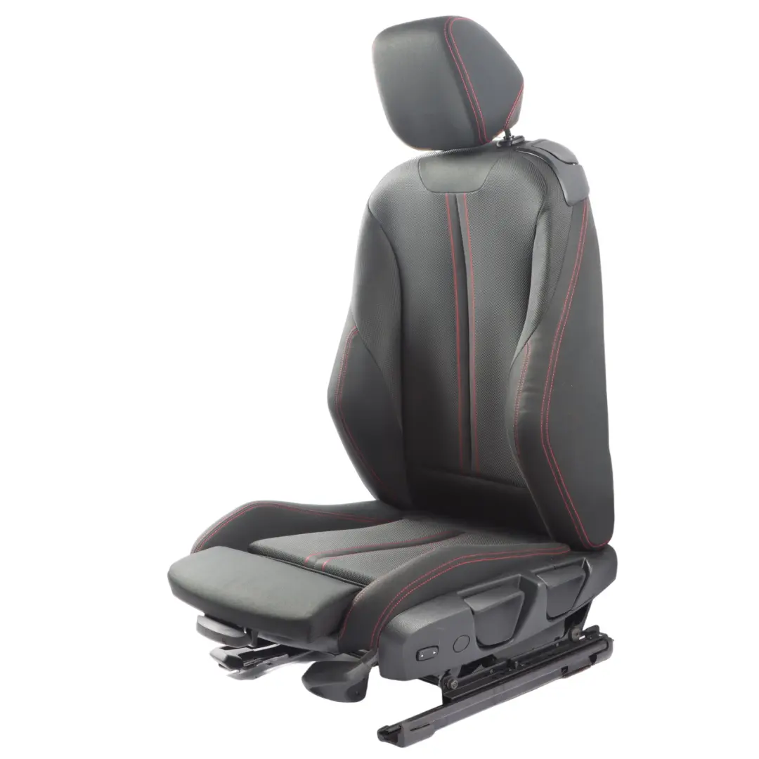 BMW F21 LCI Fotel Przedni M Sport Lewy Tkanina Antracyt Czerwony - SKU 7392455-1 - Numer Części 7392455