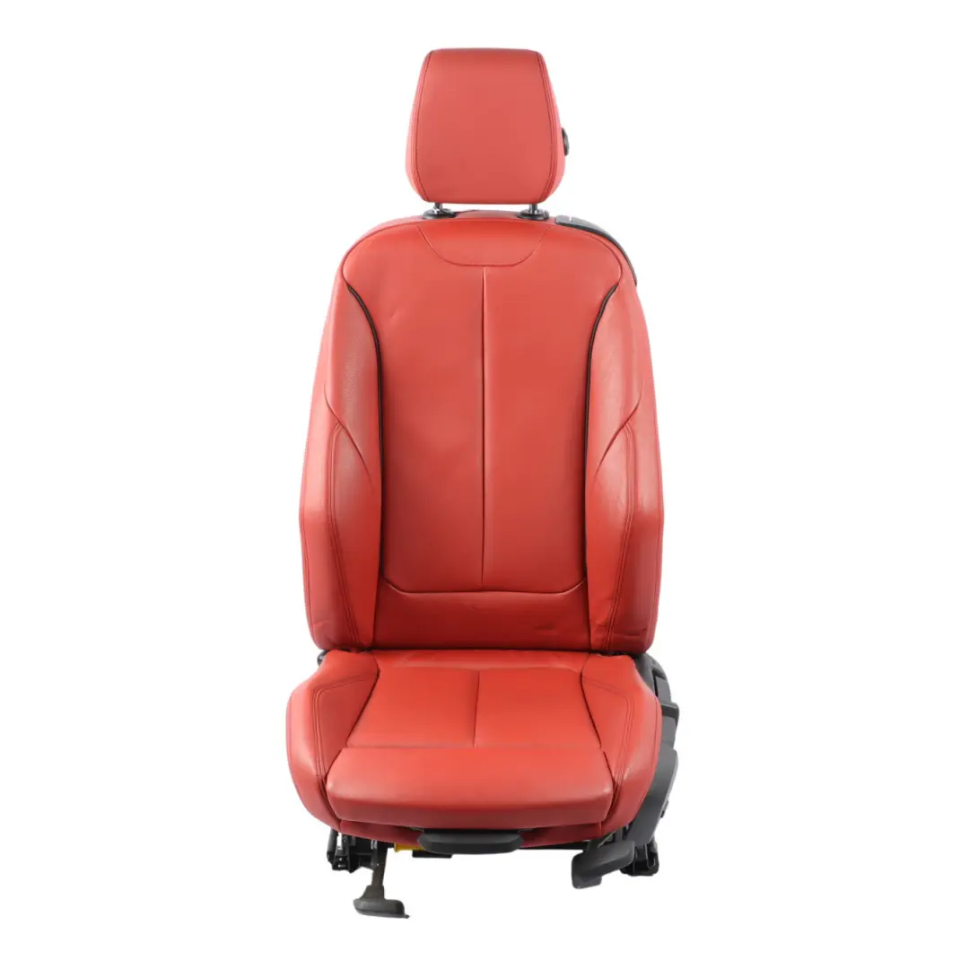 BMW F32 Front Seat Left N/S Sport Heated Leather Dakota Korall Rot Accent Black - SKU 7392471-3 - Part number 7392471