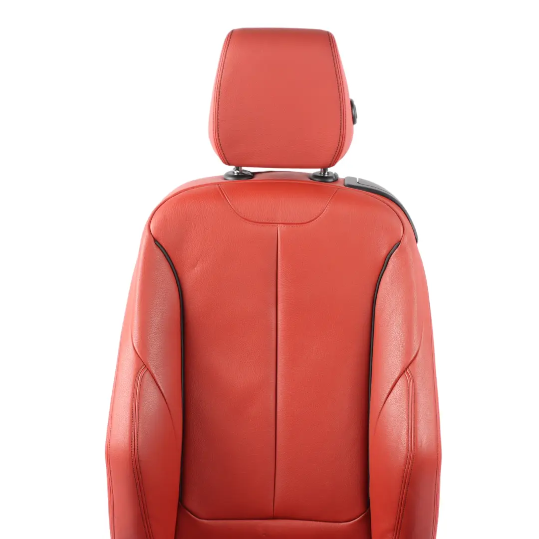 BMW F32 Front Seat Left N/S Sport Heated Leather Dakota Korall Rot Accent Black - SKU 7392471-3 - Part number 7392471