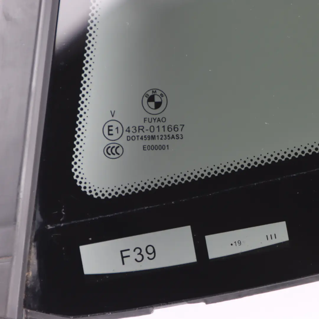 Lunette Arrière Gauche Teintée Fixe AS3 pour BMW X2 F39 à propos du numéro de pièce 7420541 BMW X2 F39 Lunette Arrière Gauche Teintée Fixe AS3 - SKU 7420541 - Numéro de pièce 7420541