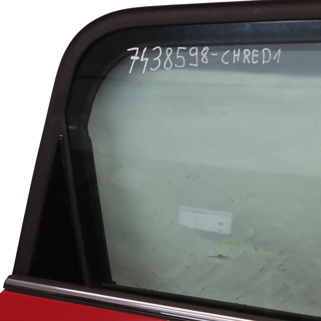 Door Mini F60 Countryman Right O/S Chili Red - 851 to Rear with Part number 7438598 Rear Door Mini F60 Countryman Right O/S Chili Red - 851 - SKU 7438598-CHRED1 - Part number 7438598