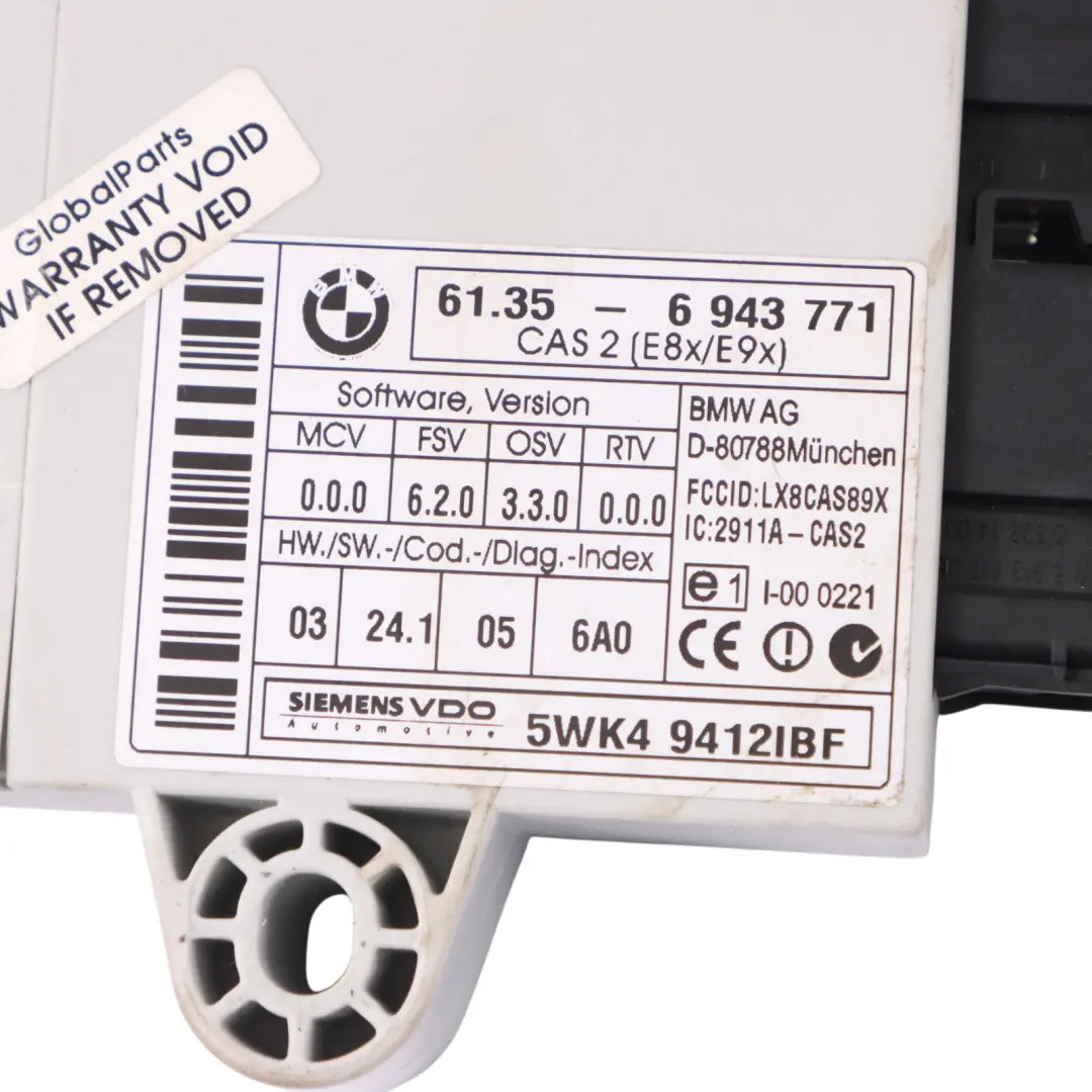 BMW E60 E90 N52 325i 525i 218HP Motore ECU Kit DME CAS2 Chiave - SKU 7555361-8 - Numero di parte 7555361