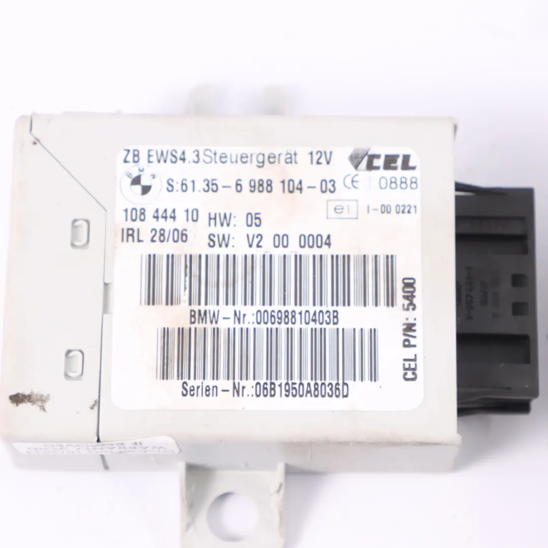 Mini Cooper R50 W10 116HP Unité contrôle du moteur ECU Kit DME Key EWS - SKU 7557395-11 - Numéro de pièce 7557395