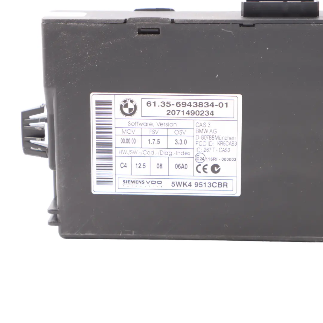 BMW E87 E90 N46 120i 320i 150HP Engine Unit ECU kit DME CAS3 Key Manual - SKU 7565300-6 - Part number 7565300