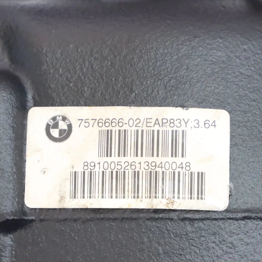 Differential Diff 3,64 Ratio WARRANTY to BMW Z4 E89 23i 30i Rear with Part number 7576666 BMW Z4 E89 23i 30i Rear Differential Diff 3,64 Ratio WARRANTY - SKU 7576666 - Part number 7576666