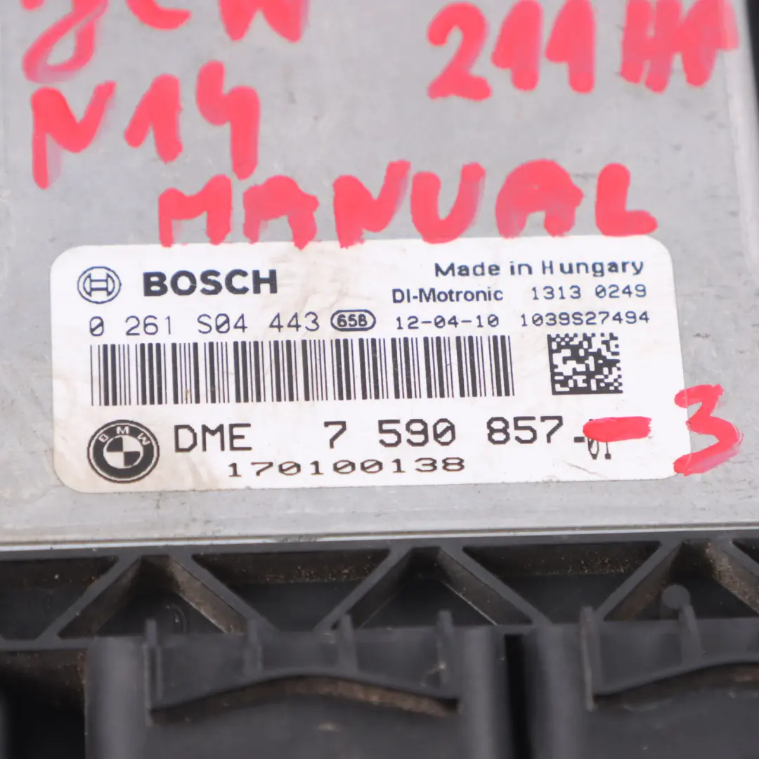 211HP Motore ECU Kit DME CAS3 Chiave Manuale per Mini Cooper S JCW R56 N14 con numero di parte 7590857 Mini Cooper S JCW R56 N14 211HP Motore ECU Kit DME CAS3 Chiave Manuale - SKU 7590857-3 - Numero di parte 7590857