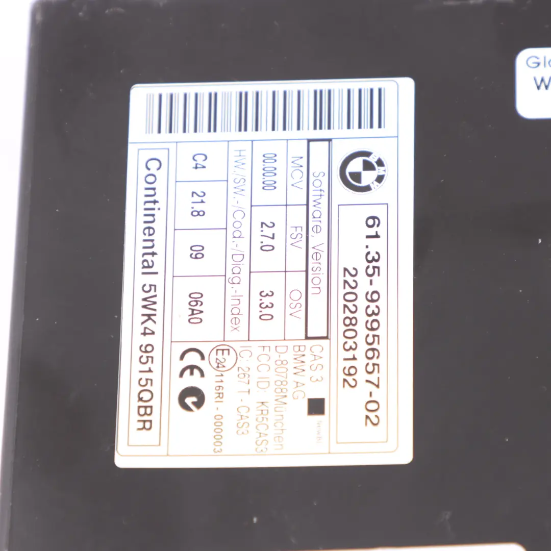 Mini Cooper S JCW R56 N14 1.6 211HP Engine ECU Kit DME CAS3 Key Manual - SKU 7590857-3 - Part number 7590857