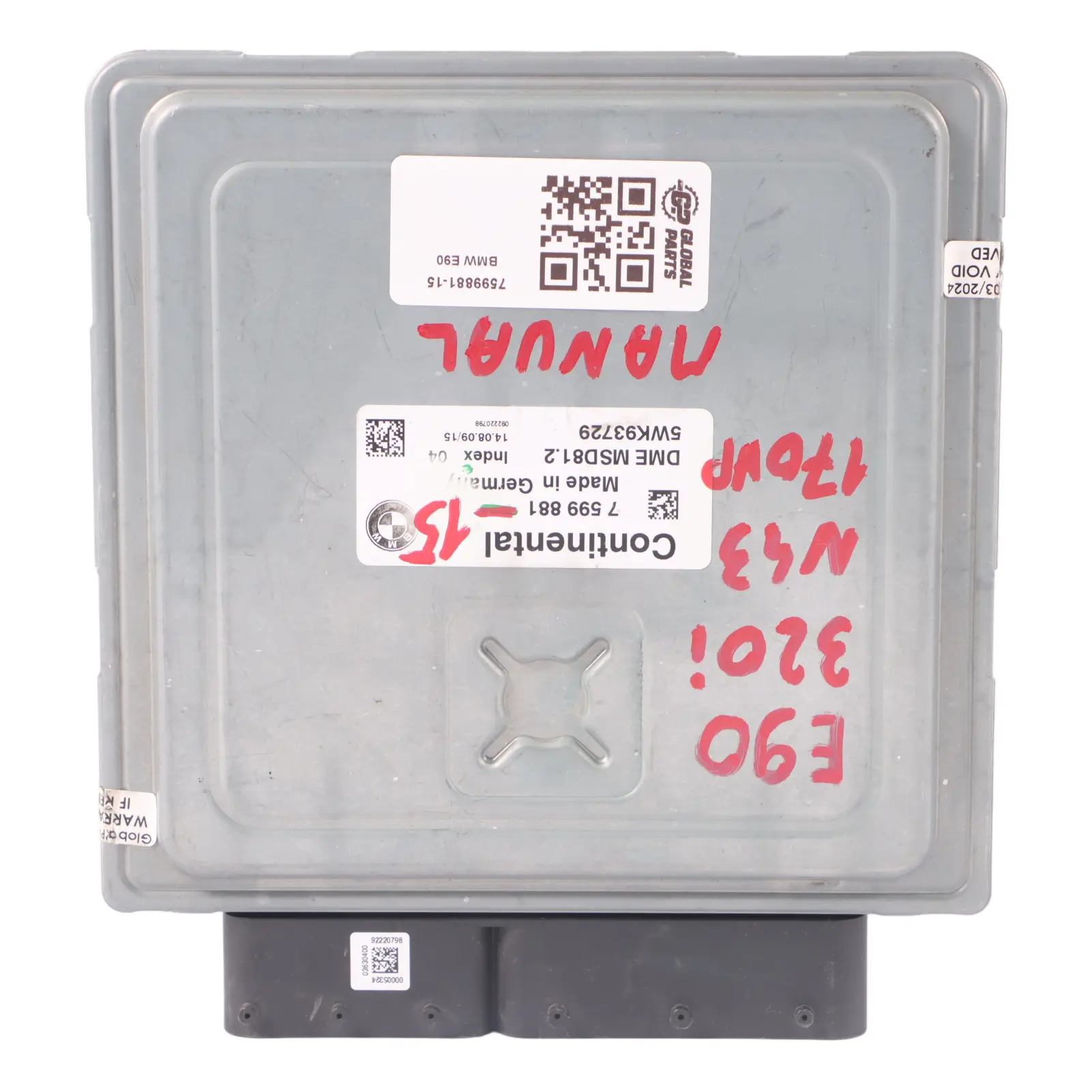 Motor Einheit BMW E87 LCI E90 E91 N43 120i 320i 170HP ECU DME 7599881