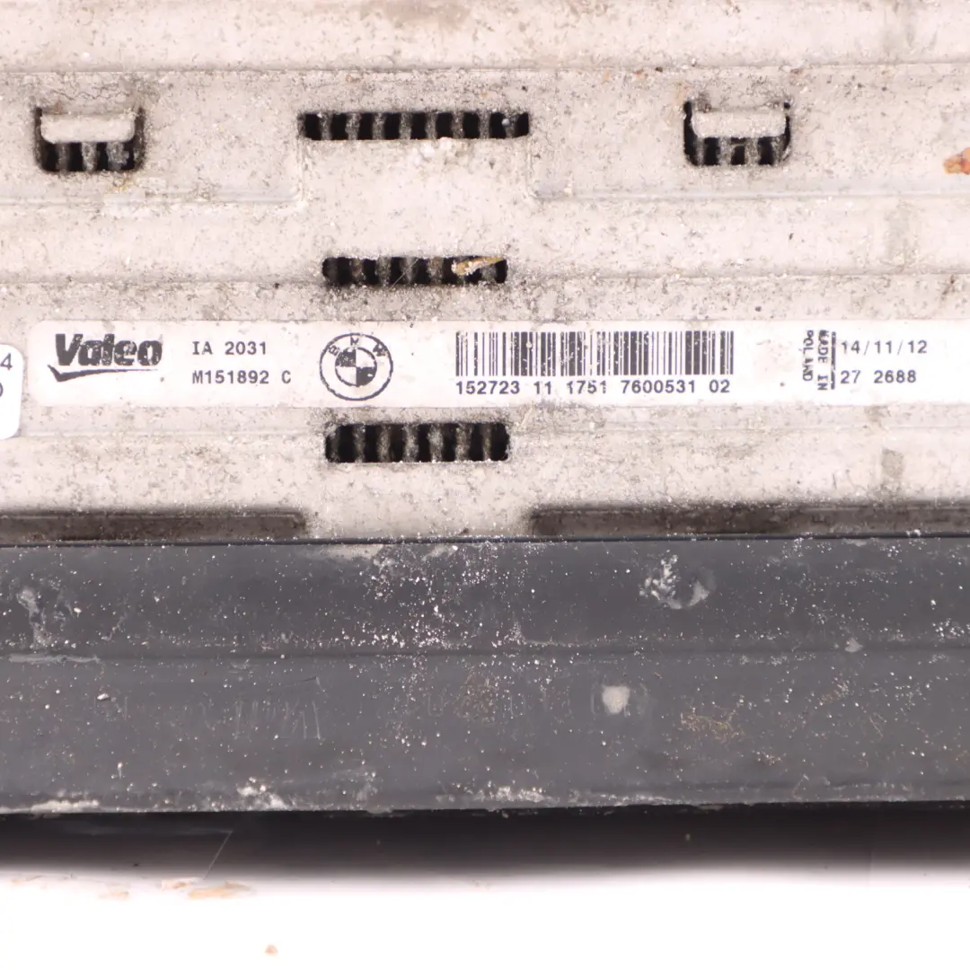 N55 Intercooler Charge Air Radiator to BMW F20 F21 F87 F30 F32 33 F36 with Part number 7600531 BMW F20 F21 F87 F30 F32 33 F36 N55 Intercooler Charge Air Radiator - SKU 7600531 - Part number 7600531