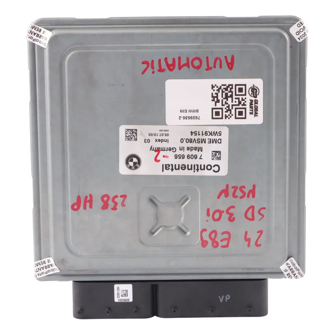 N52N 258KM Komputer Sterownik Silnika do BMW Z4 E89 30i o numerze 7609656 BMW Z4 E89 30i N52N 258KM Komputer Sterownik Silnika - SKU 7609656-2 - Numer Części 7609656