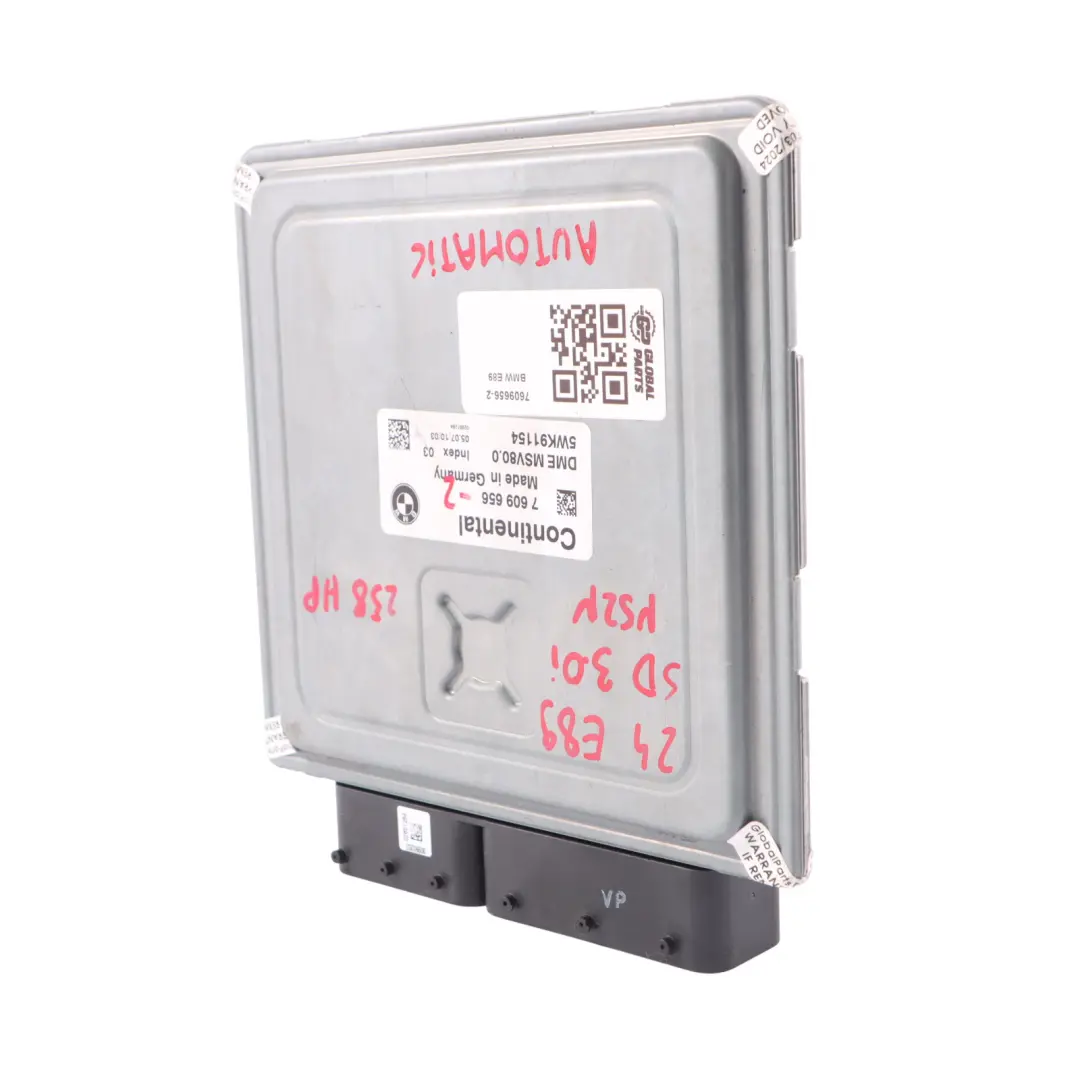 N52N 258HP Unidad Control Motor ECU DME para BMW Z4 E89 Roadster 30i con número de pieza 7609656 BMW Z4 E89 Roadster 30i N52N 258HP Unidad Control Motor ECU DME - SKU 7609656-2 - Número de pieza 7609656