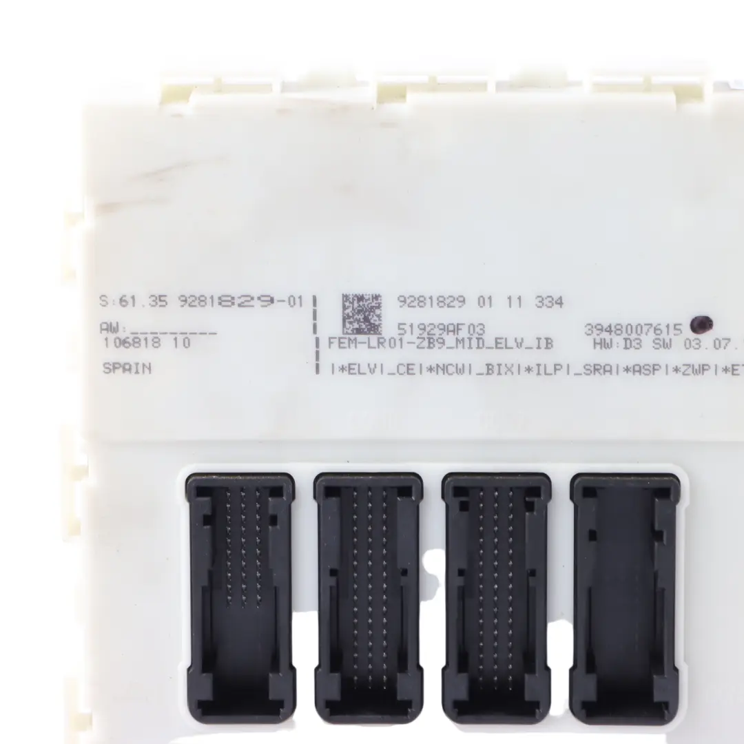 BMW F20 F30 116i 316i N13 136HP Engine ECU KIT DME + FEM + Key + Lock - SKU 7636292-1 - Part number 7636292