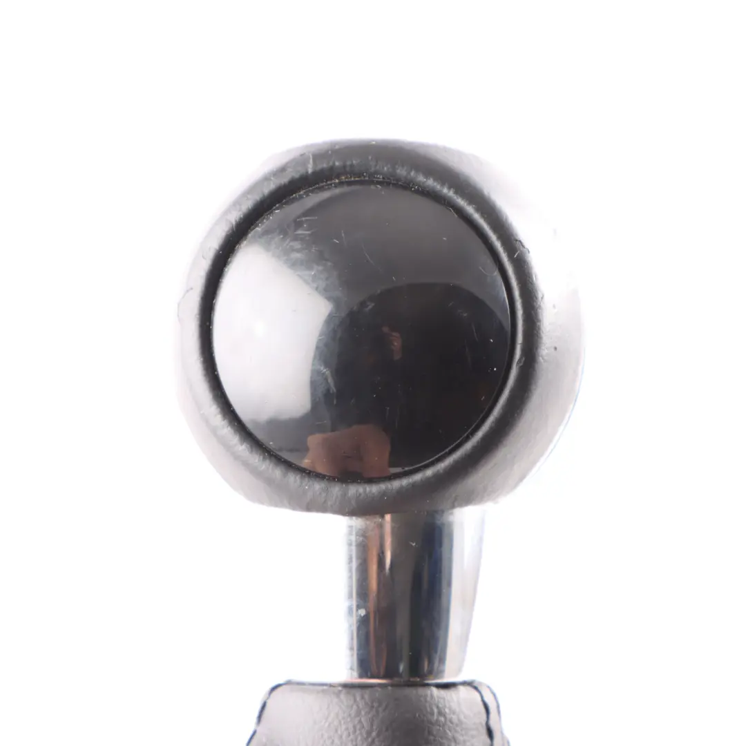 Pomo de la palanca de cambios de 6 velocidades de cuero para Mini F55 F56 F57 con número de pieza 7641999 Mini F55 F56 F57 Pomo de la palanca de cambios de 6 velocidades de cuero - SKU 7641999-1 - Número de pieza 7641999