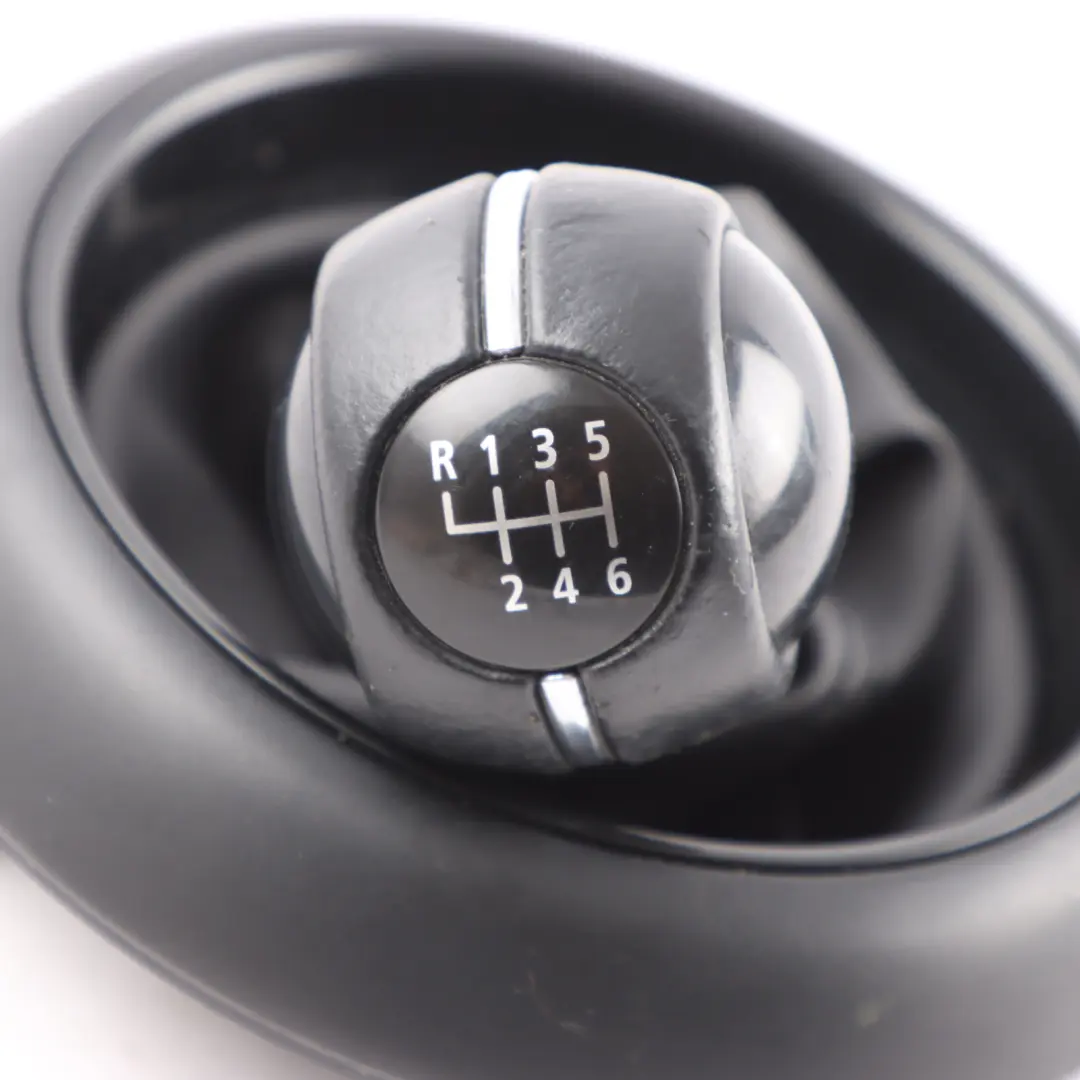 Manopola del cambio a 6 velocità in pelle per Mini F55 F56 F57 F60 con numero di parte 7641999 Mini F55 F56 F57 F60 Manopola del cambio a 6 velocità in pelle - SKU 7641999-1 - Numero di parte 7641999