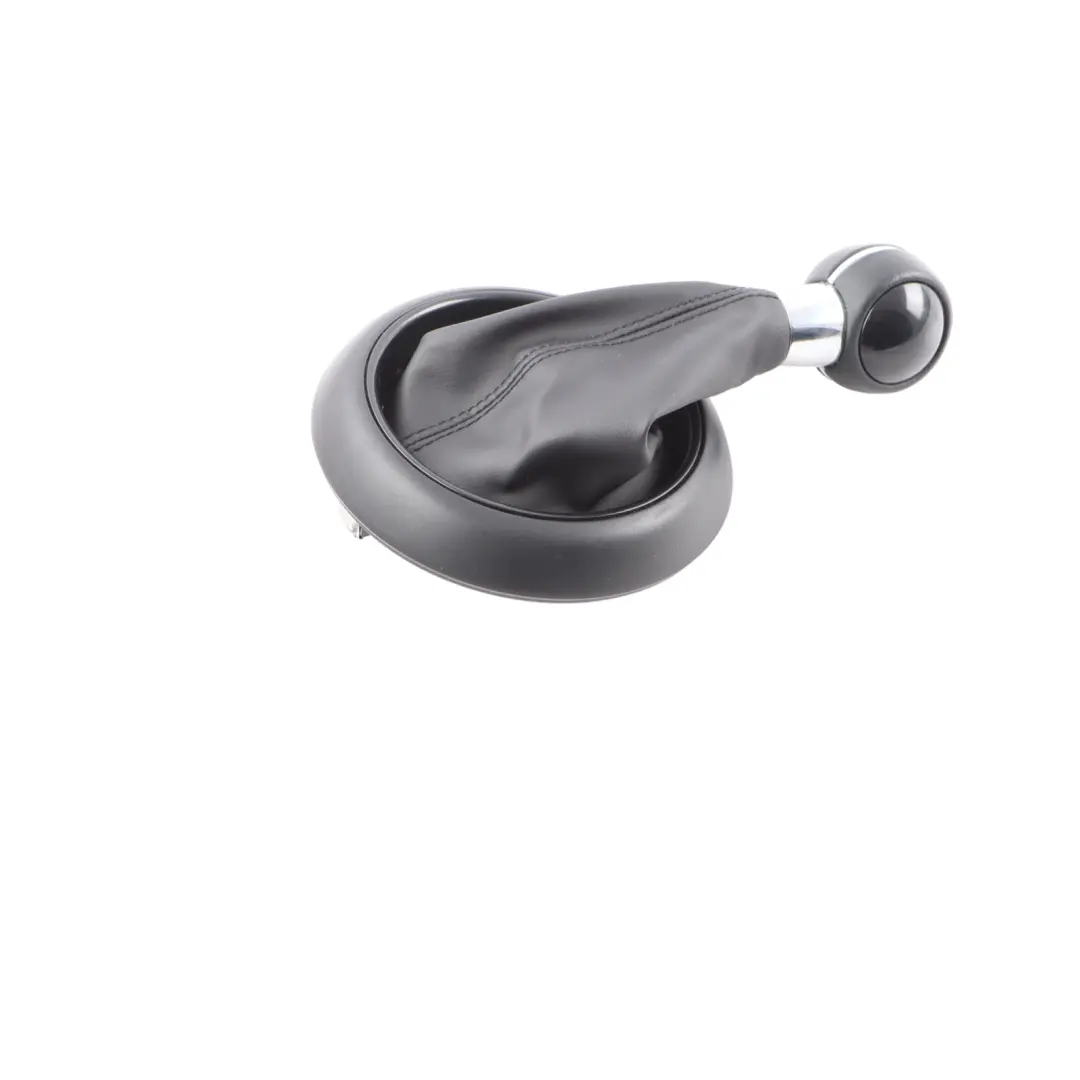 Pomo de la palanca de cambios de 6 velocidades de cuero para Mini F55 F56 F57 con número de pieza 7641999 Mini F55 F56 F57 Pomo de la palanca de cambios de 6 velocidades de cuero - SKU 7641999-1 - Número de pieza 7641999