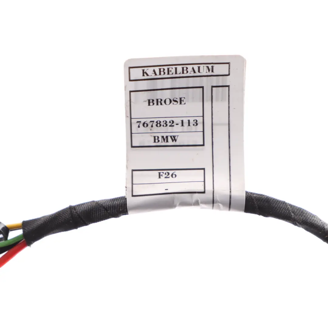 BMW X4 F26 Kabelbaum Kabelbaum 767832-113 - SKU 7678321 - Teilenummer 7678321