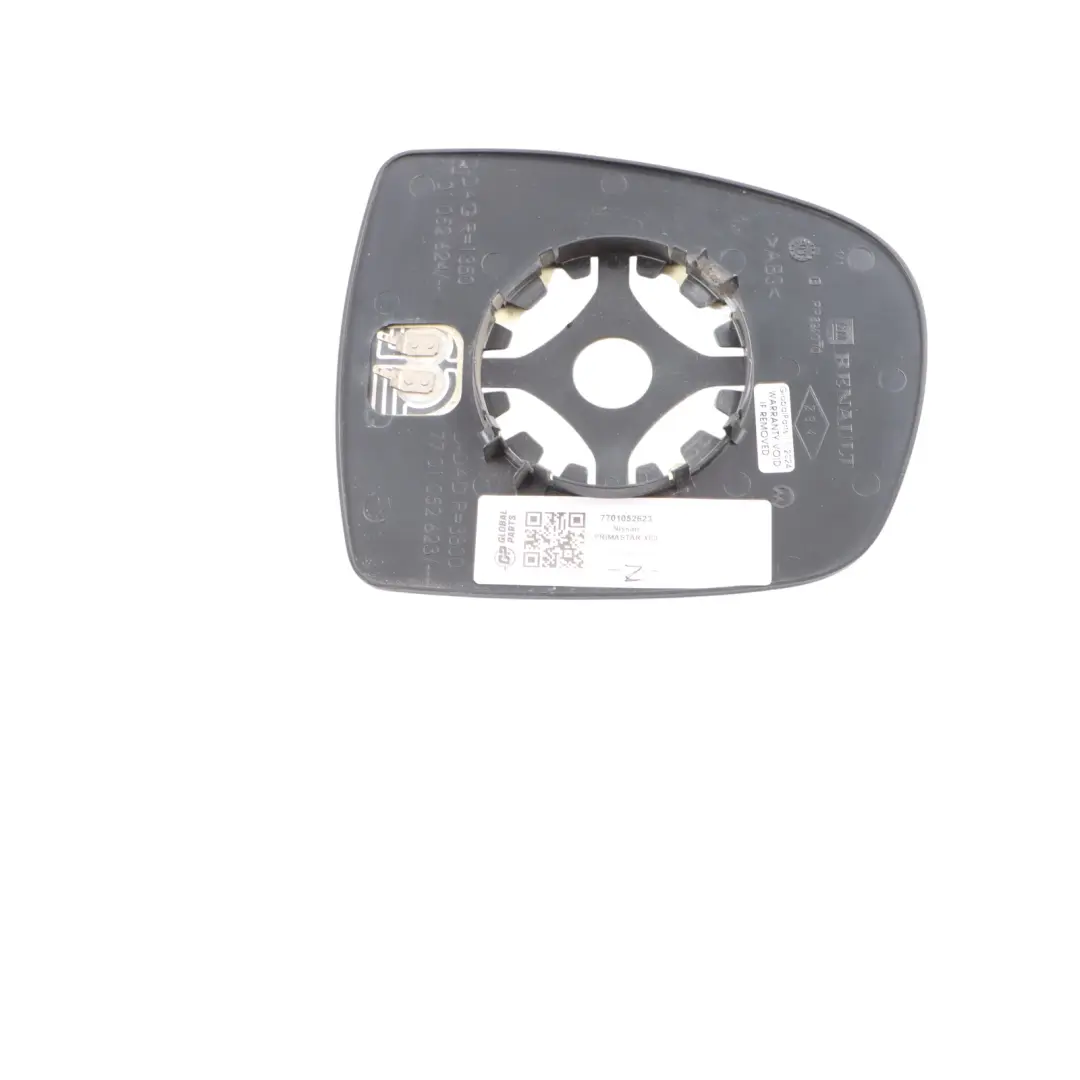 Door Wing Side Mirror Glass Heated Right O/S to Nissan Primastar X83 with Part number 7701052623 Nissan Primastar X83 Door Wing Side Mirror Glass Heated Right O/S - SKU 7701052623 - Part number 7701052623