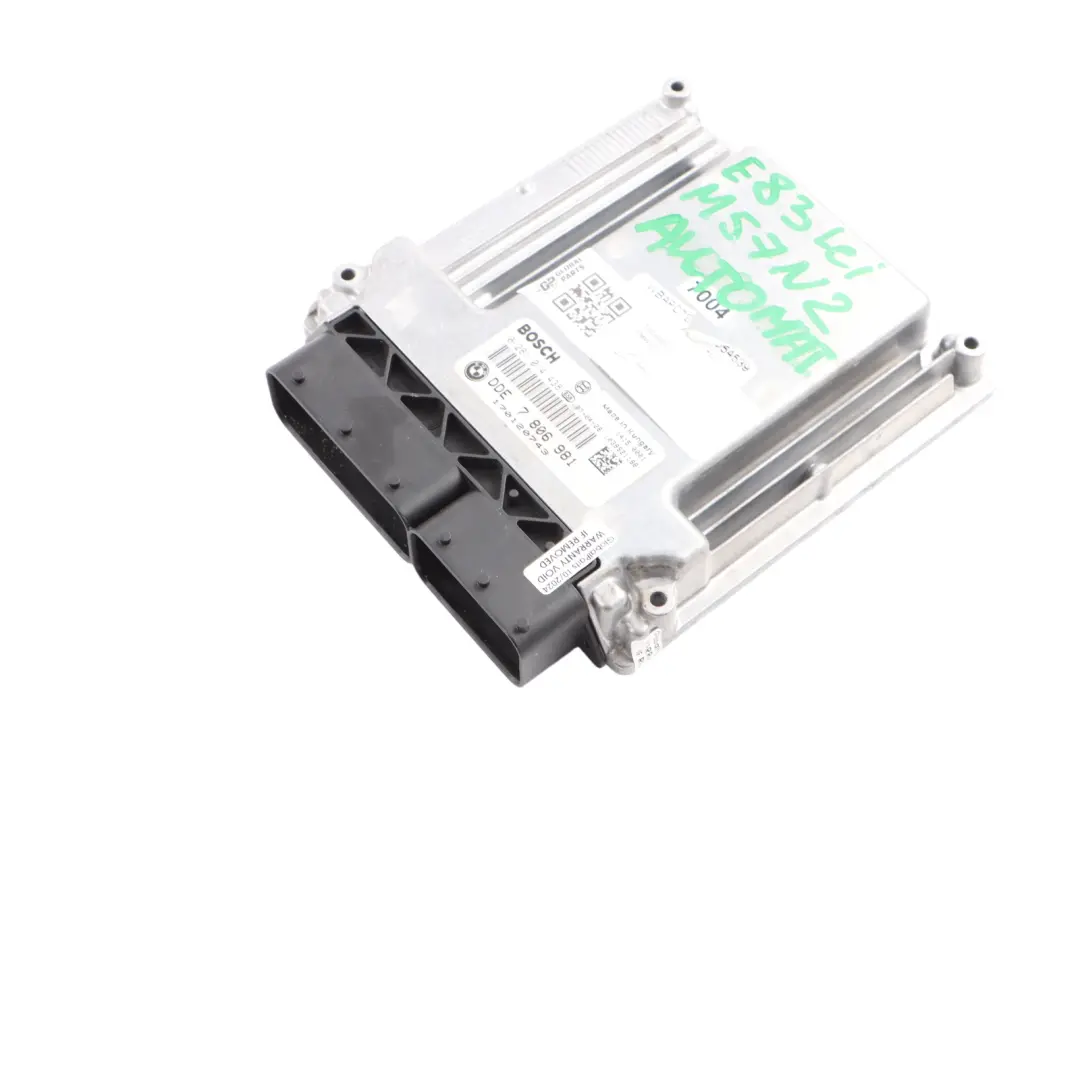 3.0sd M57N2 Engine Control Unit ECU DDE Automatic to BMW X3 E83 LCI with Part number 7806981 BMW X3 E83 LCI 3.0sd M57N2 Engine Control Unit ECU DDE Automatic - SKU 7806981 - Part number 7806981